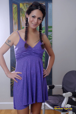 Nicole In a Purple Dress